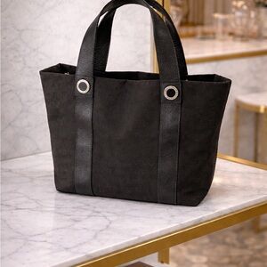 Bulgari Black Suede Tote
